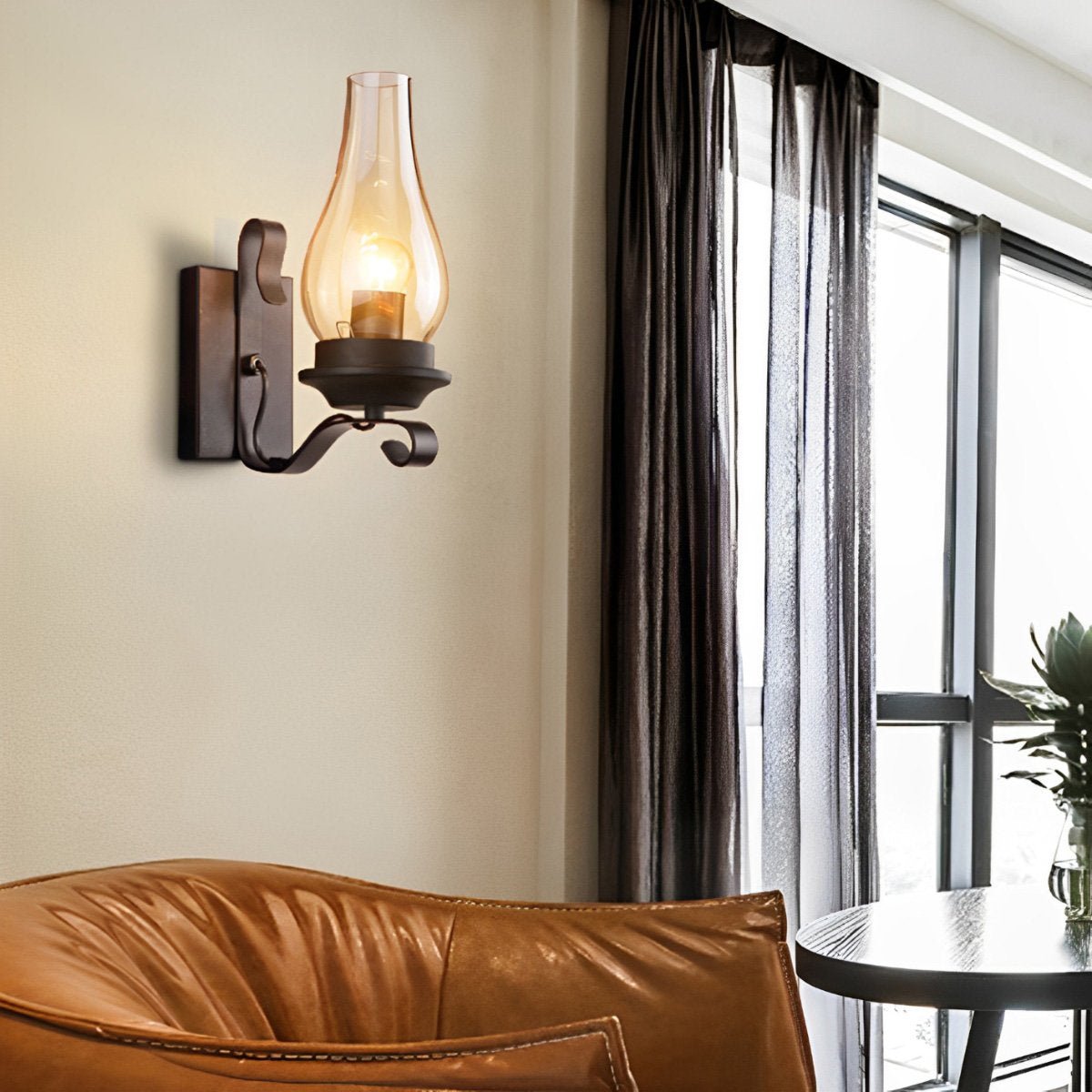 Indoor Industrial LED Kerosene Oil Lamp Wall Sconces - Flare Shack