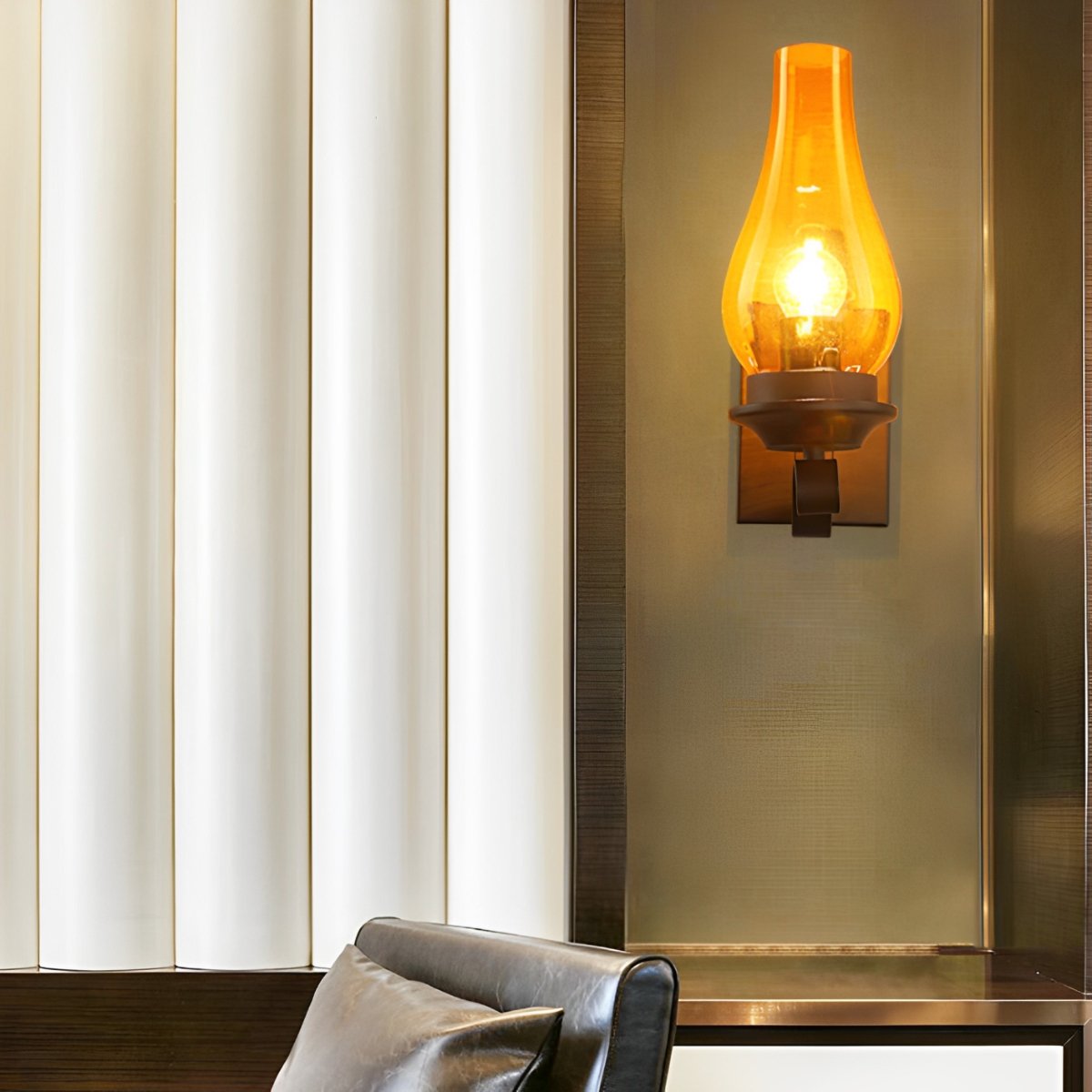 Indoor Industrial LED Kerosene Oil Lamp Wall Sconces