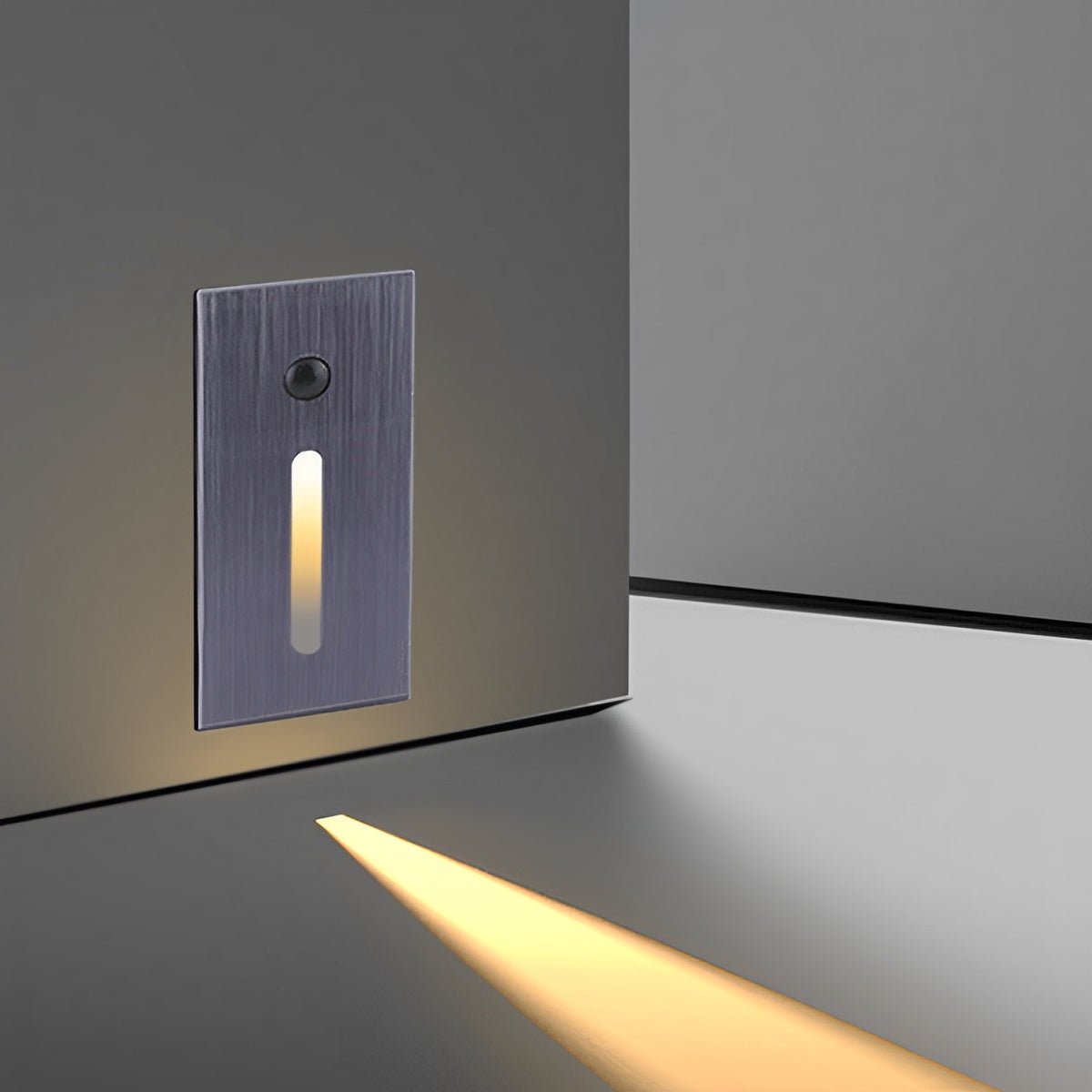 Indoor Minimalist Motion Sensor LED Recessed Stairway Wall Light - Flare Shack