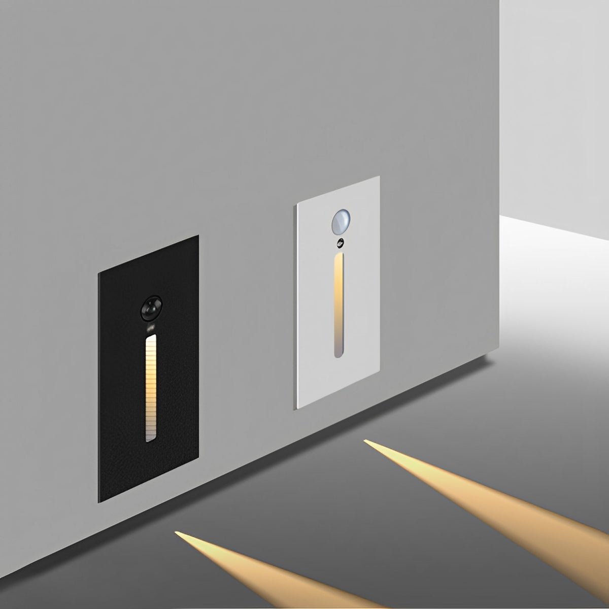 Indoor Minimalist Motion Sensor LED Recessed Stairway Wall Light