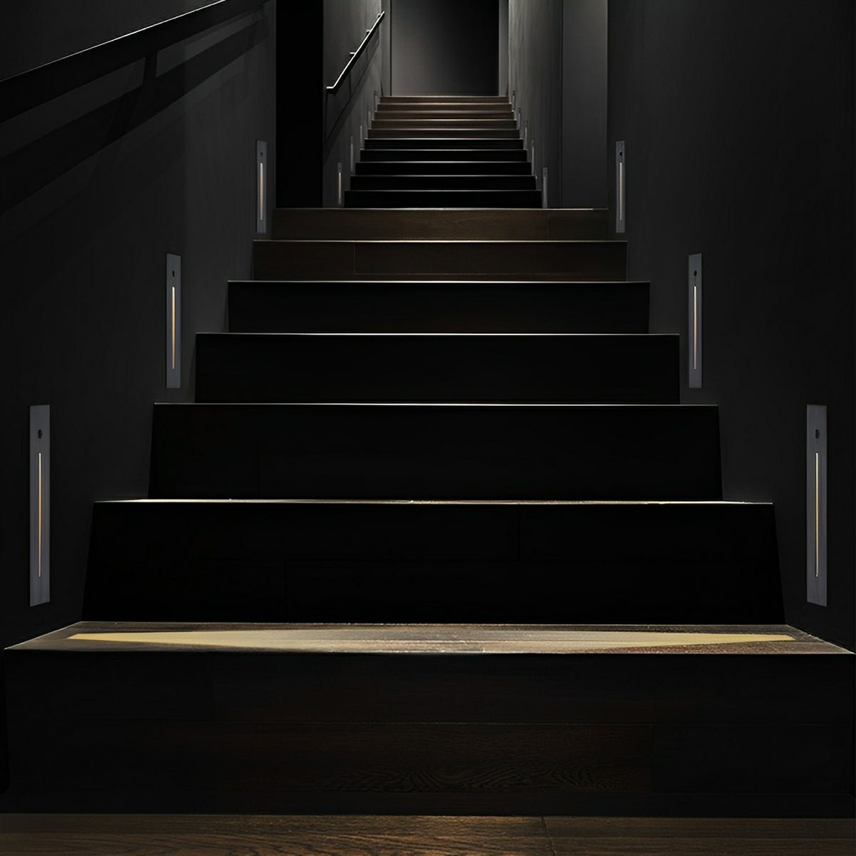 Indoor Minimalist Motion Sensor LED Recessed Stairway Wall Lights - Flare Shack