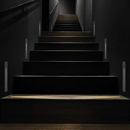 Indoor Minimalist Motion Sensor LED Recessed Stairway Wall Lights - Flare Shack