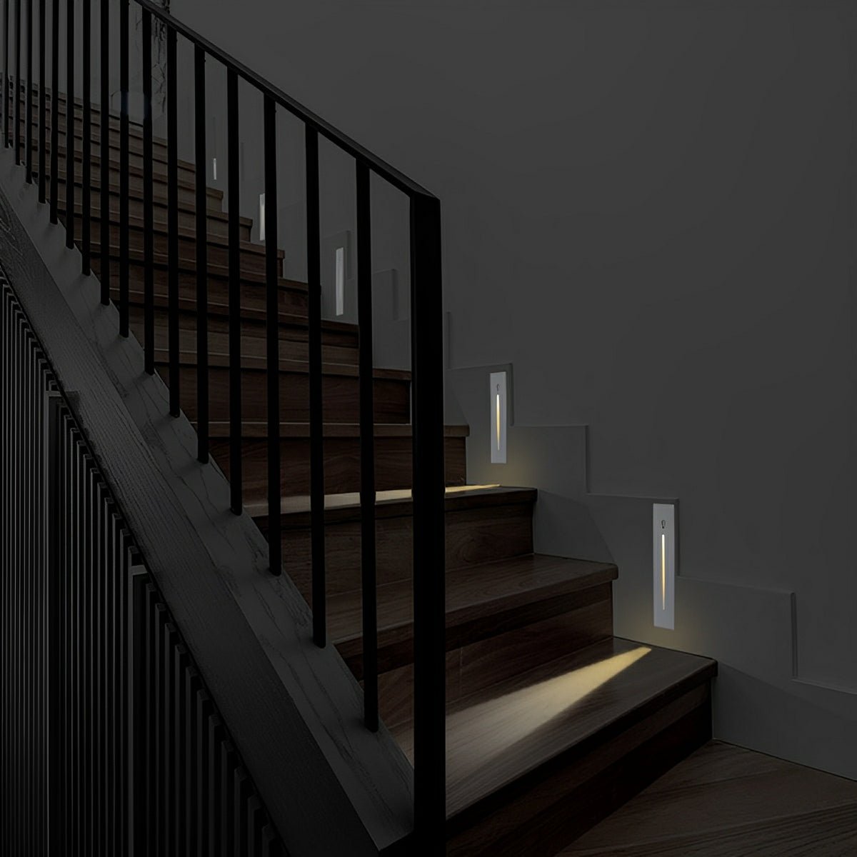 Indoor Minimalist Motion Sensor LED Recessed Stairway Wall Lights - Flare Shack