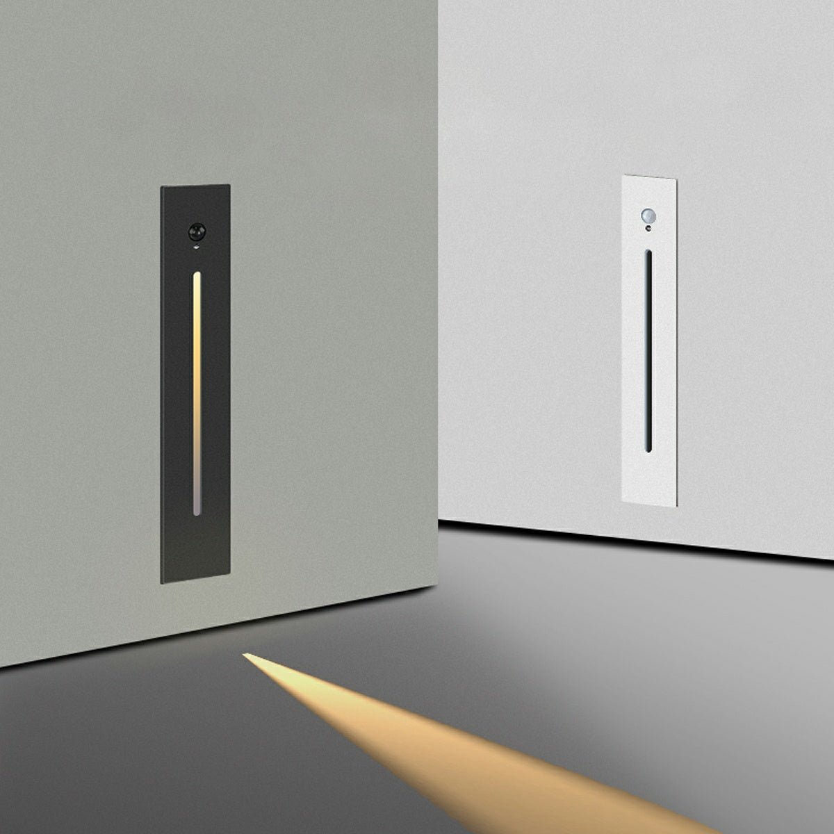 Indoor Minimalist Motion Sensor LED Recessed Stairway Wall Lights