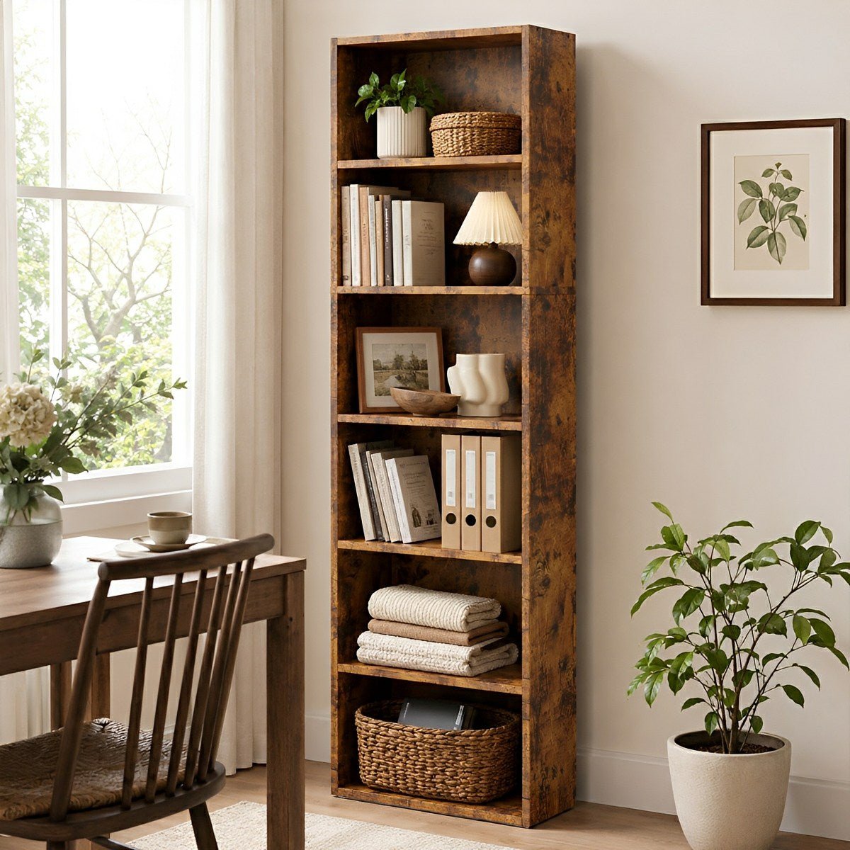 Industrial Bookcase Open Storage Shelf
