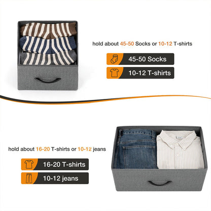 Large Capacity 5-10 Drawer Fabric Storage Cabinet Organizer