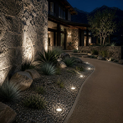 LED Deck Stair Lights Plug In Outdoor Step Lights Recessed In-ground 8 Pcs