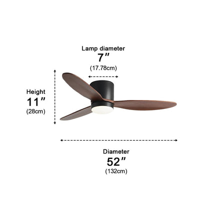 LED Inverter Silent White Low Floor DC Motor Simple Ceiling Fan Light