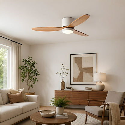 LED Inverter Silent White Low Floor DC Motor Simple Ceiling Fan Light - Flare Shack