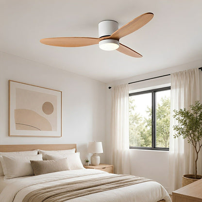 LED Inverter Silent White Low Floor DC Motor Simple Ceiling Fan Light - Flare Shack