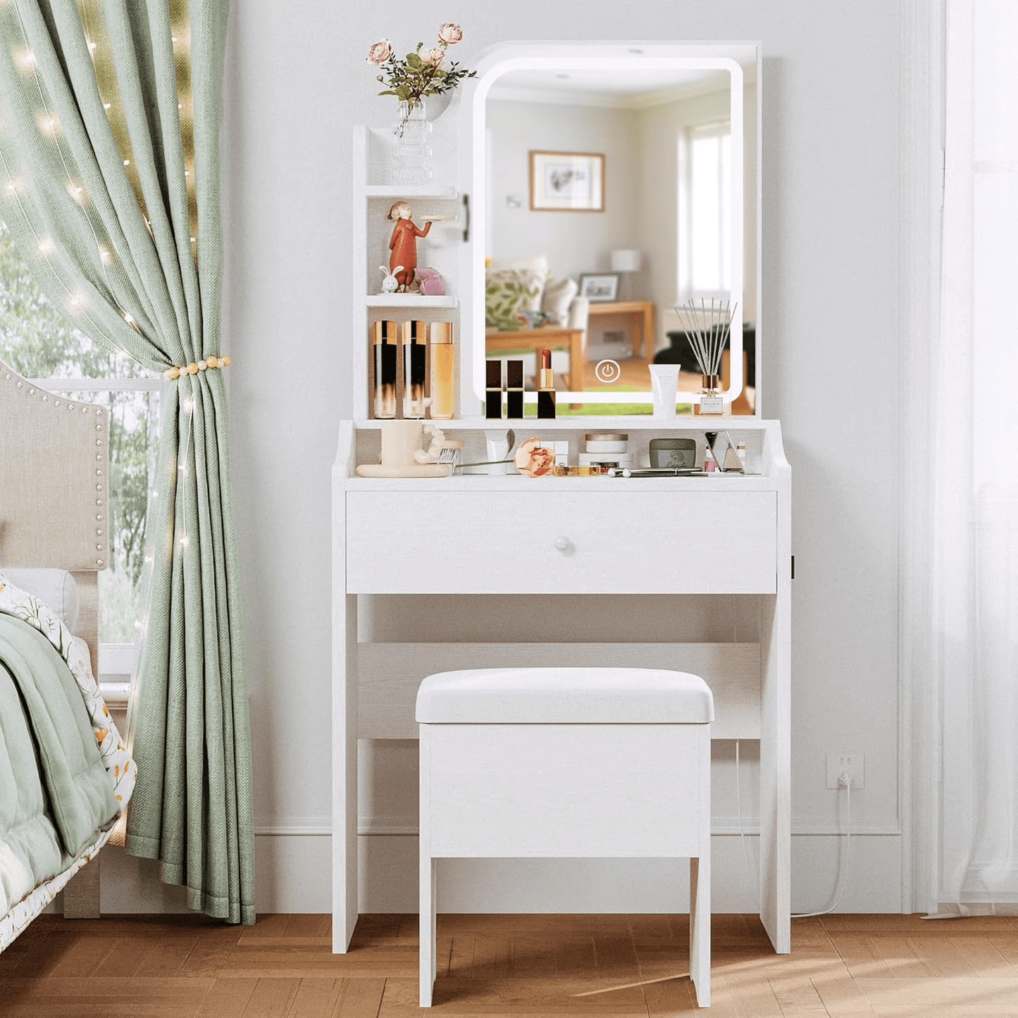 LED Makeup Vanity Table – 3-Color Temperature Light - Flare Shack