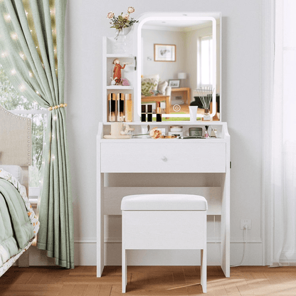 LED Makeup Vanity Table – 3-Color Temperature Light - Flare Shack