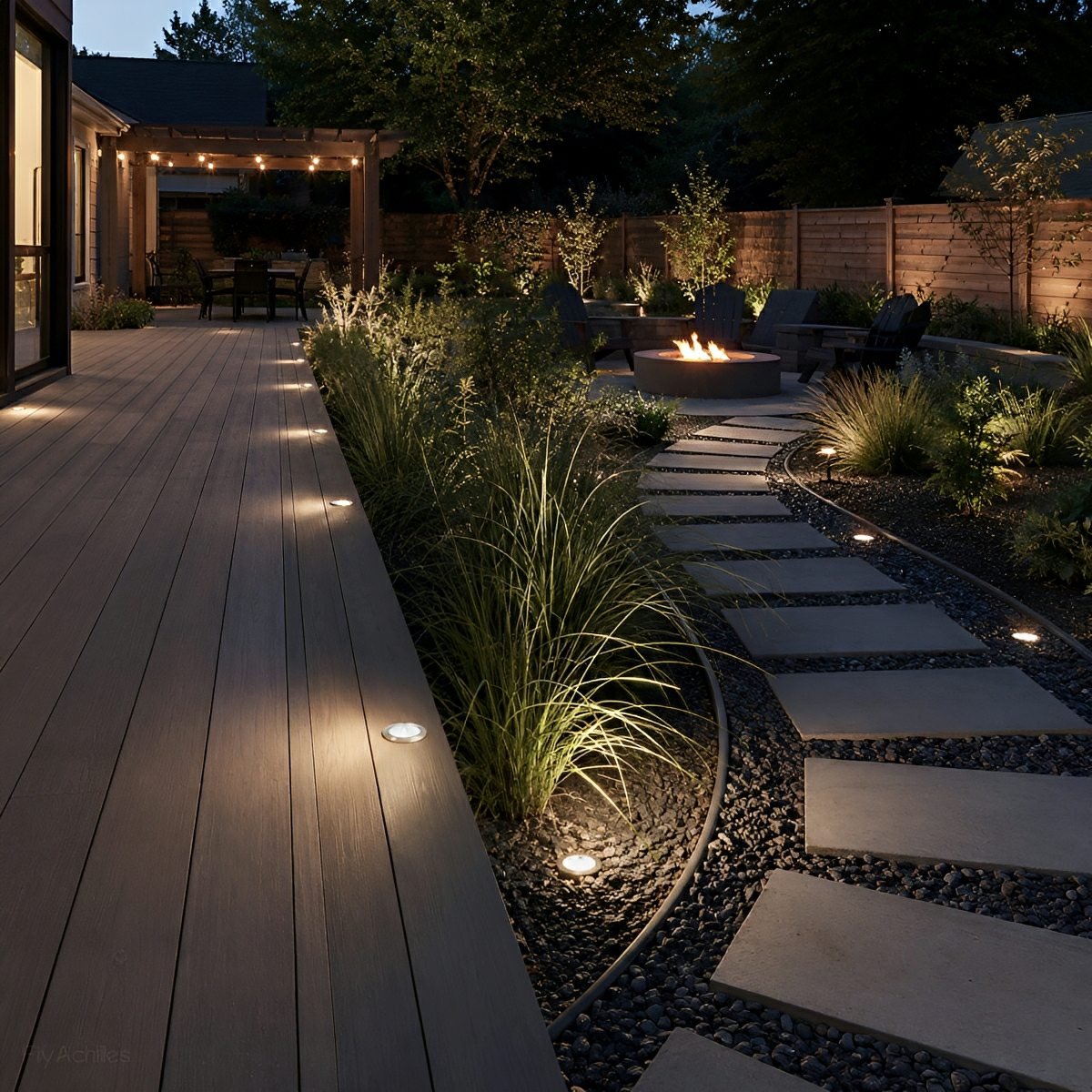 LED Recessed In-Ground Deck Stair Lights Outdoor Step Lights 16 Pcs