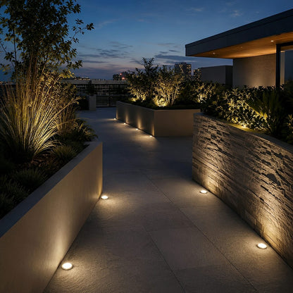 LED Recessed In - Ground Deck Stair Lights Outdoor Step Lights 16 Pcs - Flare Shack