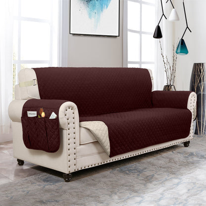 Couch Cover Furniture Protector With Side Pockets And Back Straps Reversible Colors Fall 2025 Pet Friendly