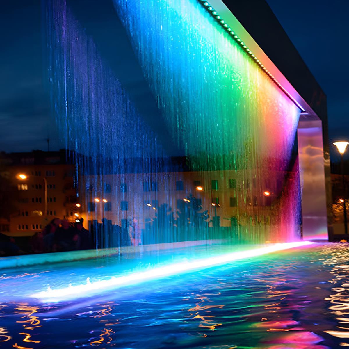 Low Voltage Waterproof Outdoor Recessed LED Wall Washer Lights RGB Dimmable DC24V 39.37'' - Flare Shack