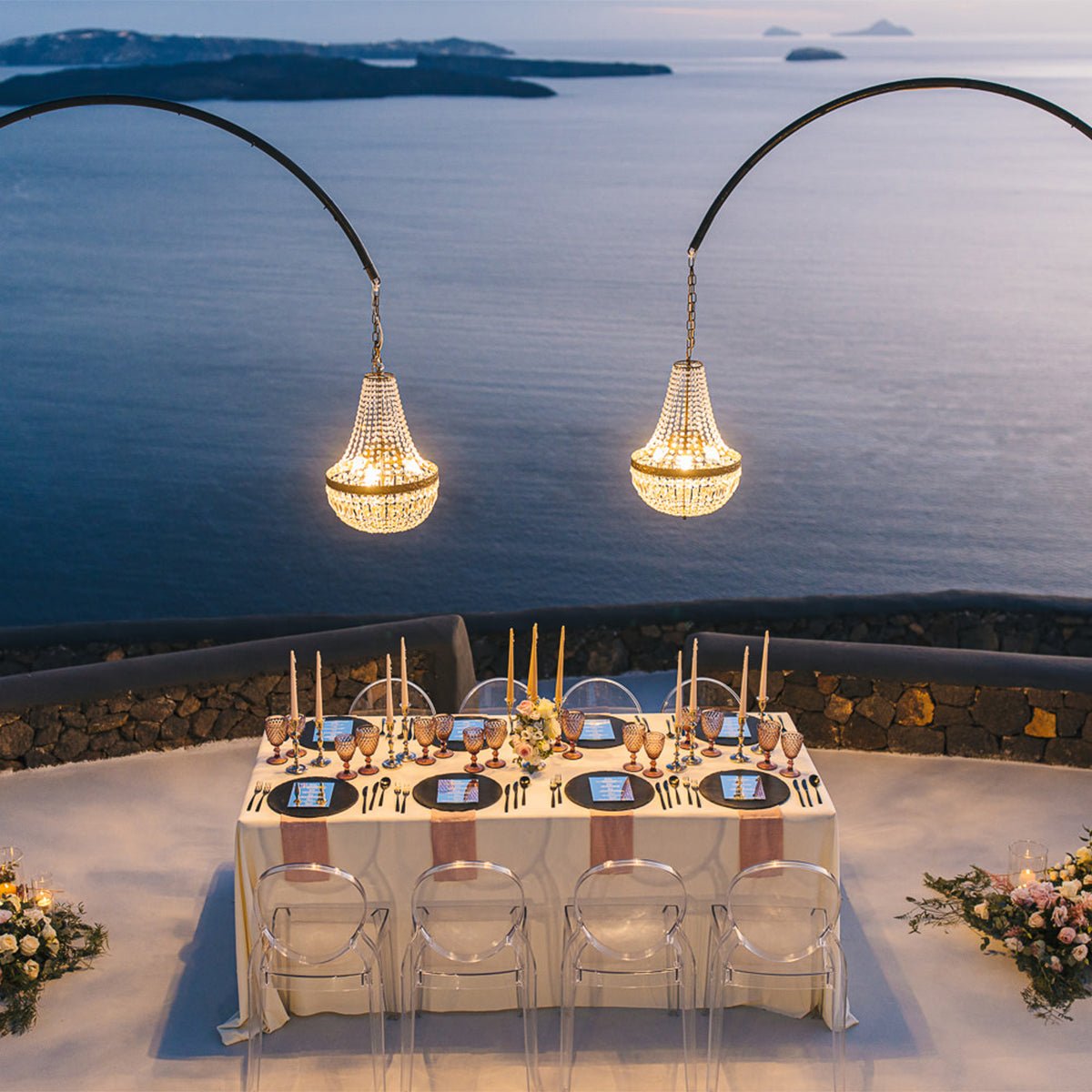 12V Low Voltage Luxury Waterproof Outdoor Crystal Chandeliers