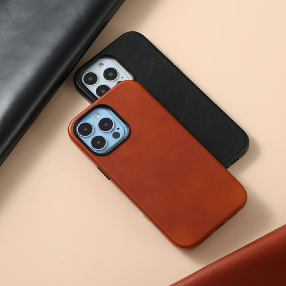 Leather IPhone 15 Case Premium Slim Protective Cover