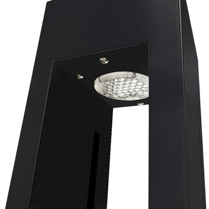 Mecha Modern Ash Black Rectangle LED Column Outdoor Pole Street Light