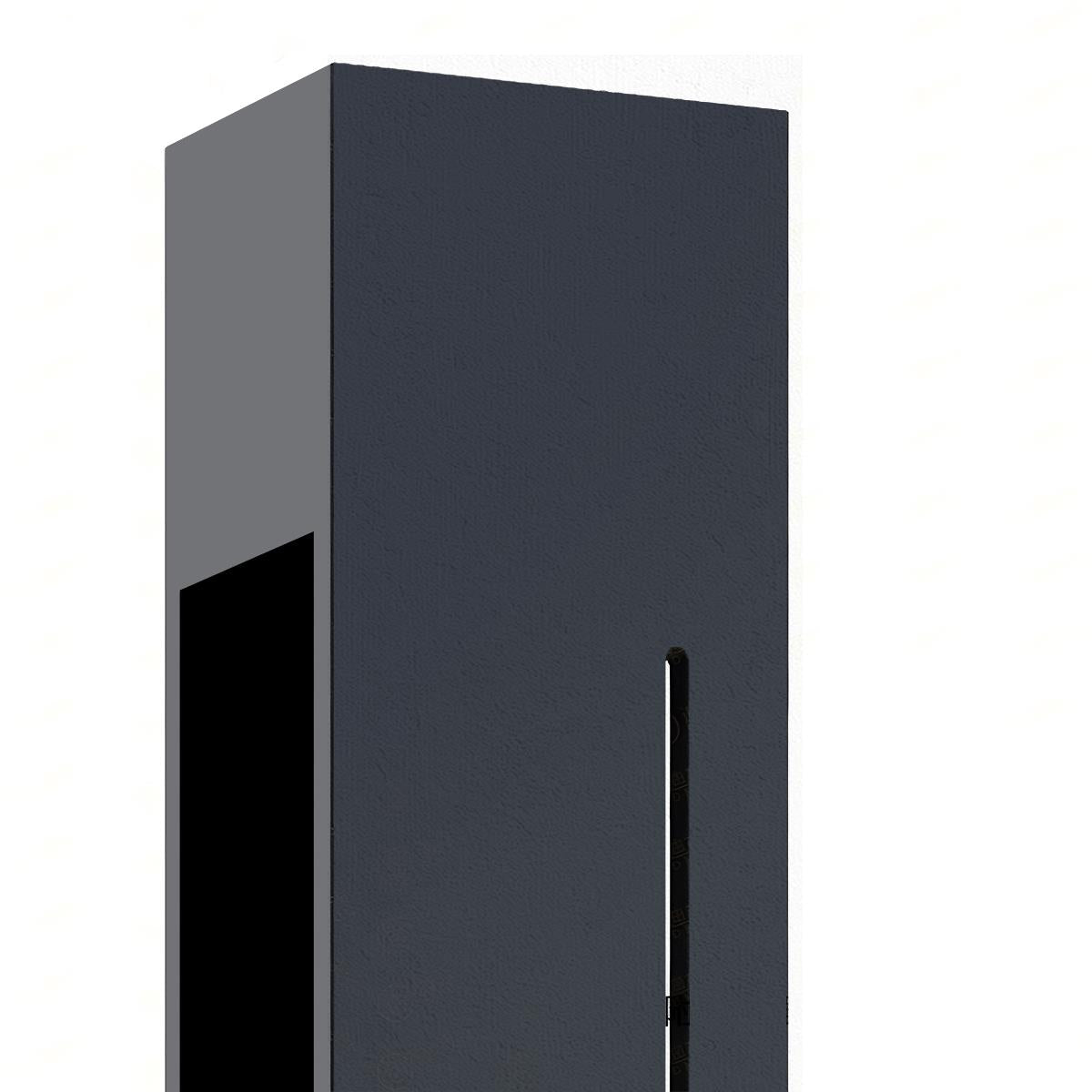 Mecha Modern Ash Black Rectangle LED Column Outdoor Pole Street Light