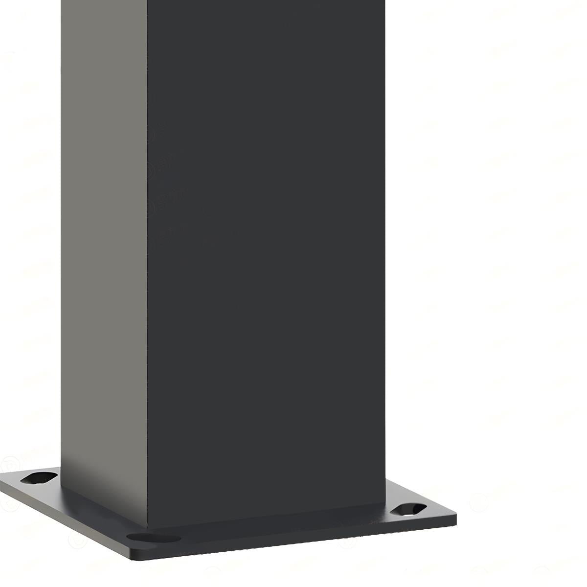 Mecha Modern Ash Black Rectangle LED Column Outdoor Pole Street Light