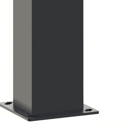 Mecha Modern Ash Black Rectangle LED Column Outdoor Pole Street Light