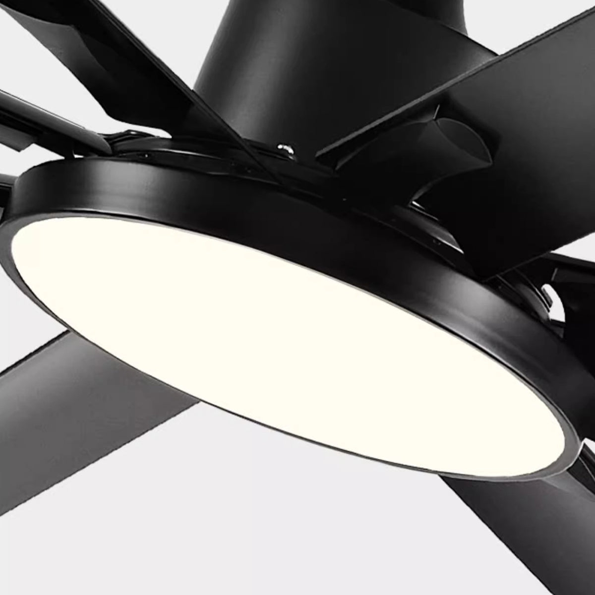 Mid-Century 8-Blade Scandinavian Ceiling Fan with Full-Spectrum LED Light