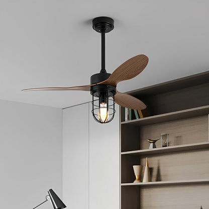 Mid - Century Modern DC Motor Reverse Ceiling Fan - with Lanterns Light - Flare Shack