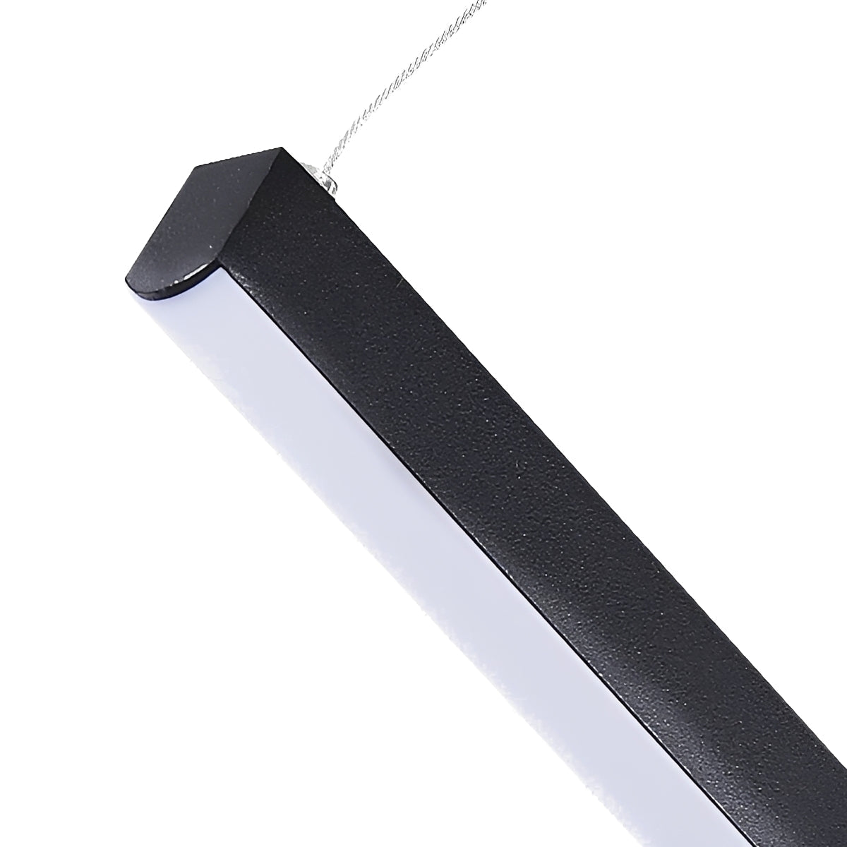 Minimalist Geometric Tiered Strip Dimming LED Black Modern Chandelier
