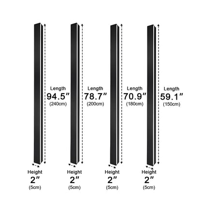 Modern Solar LED Wall Light Waterproof Long Strip Outdoor Sconce