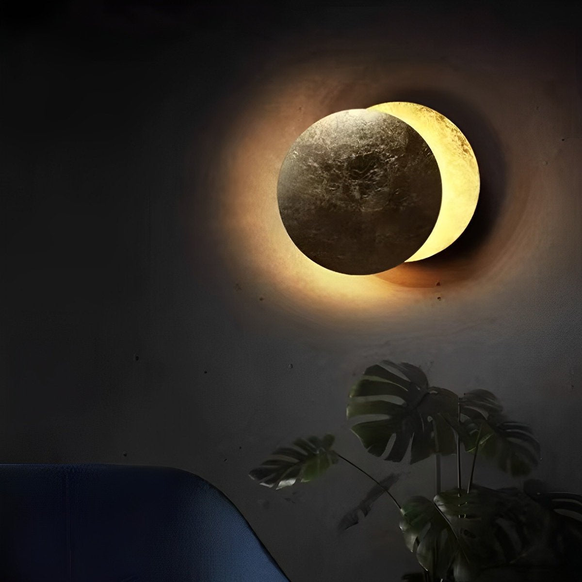 Minimalist Moon Eclipse Creative Wall Sconce - Flare Shack