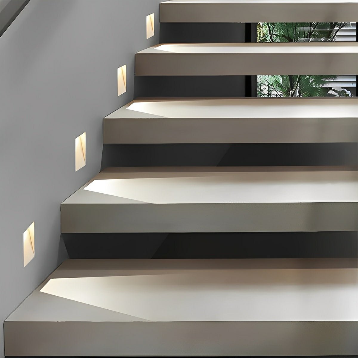 Minimalist Motion Sensor LED Recessed Stairway Lights Step Light