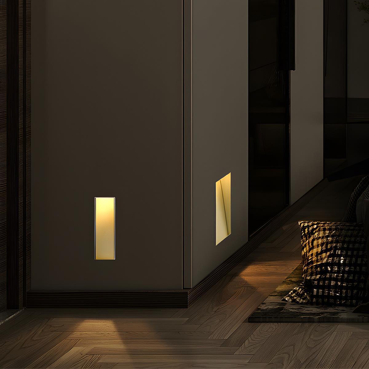 Minimalist Motion Sensor LED Recessed Wall Sconces Stairway Lights - Flare Shack