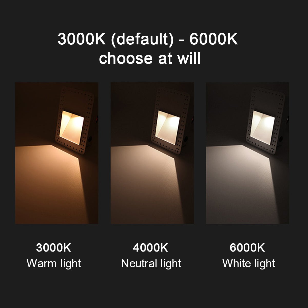 Minimalist Square LED Recessed Stairway Wall Light