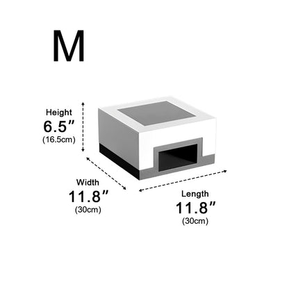 Modern Minimalist Waterproof White Square LED Fence Post Caps Lights