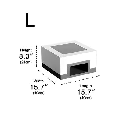 Modern Minimalist Waterproof White Square LED Fence Post Caps Lights