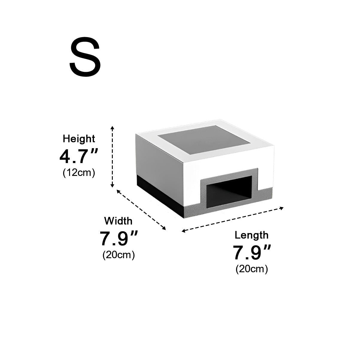 Modern Minimalist Waterproof White Square LED Fence Post Caps Lights
