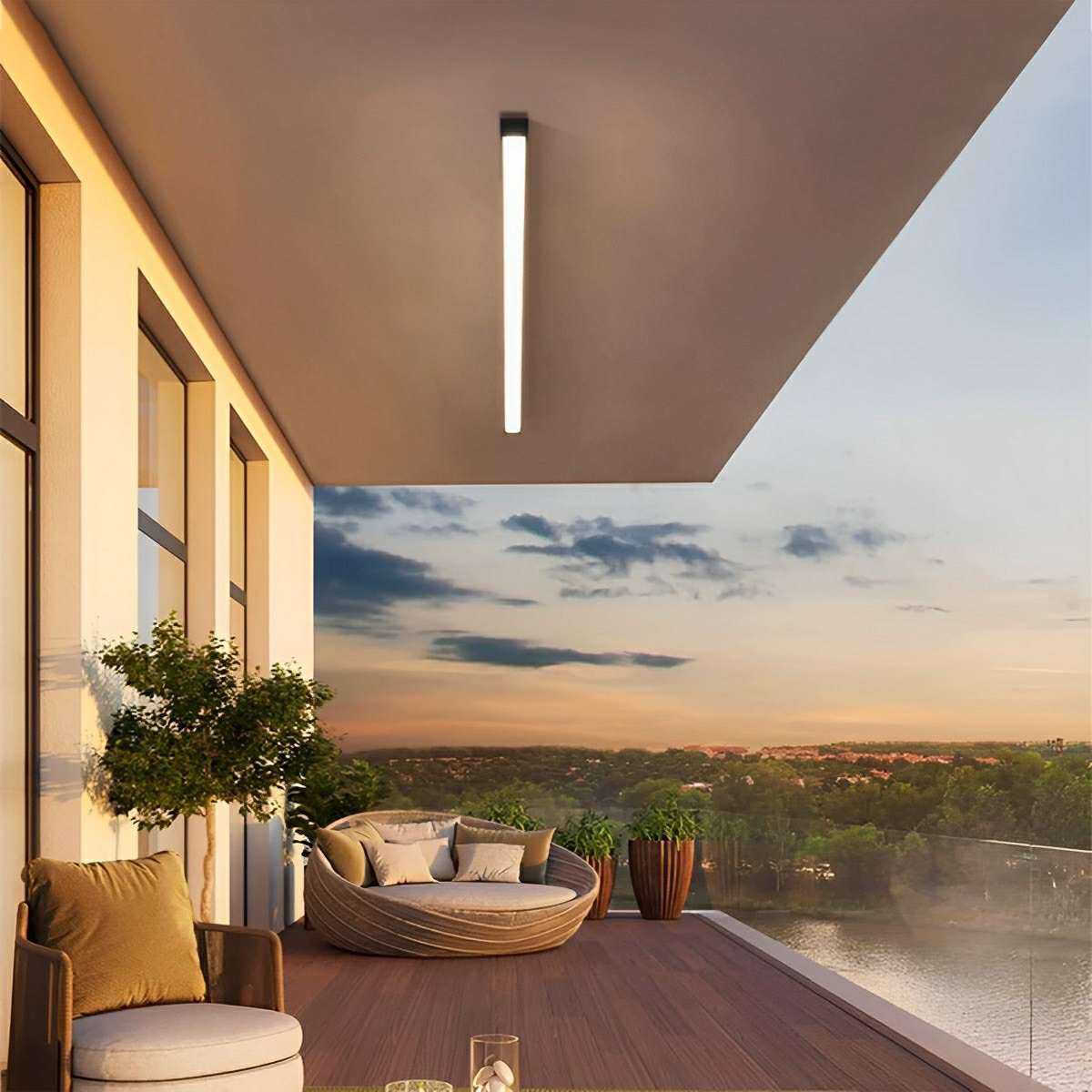 Minimalist Strip Dimming LED Modern Ceiling Light