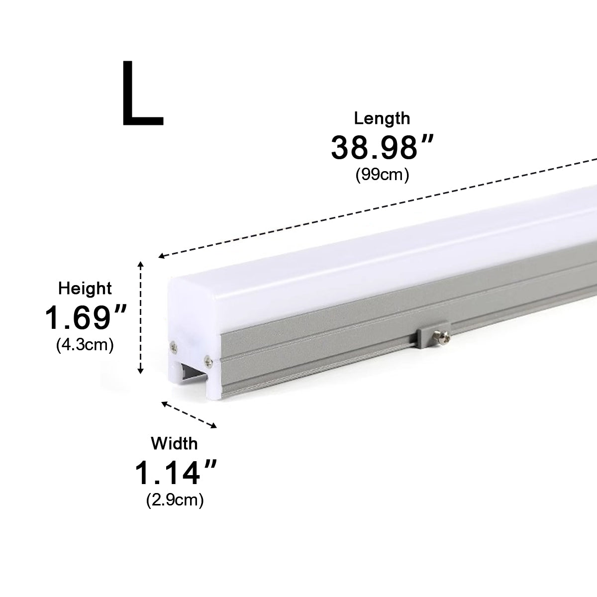 Modern Waterproof LED Linear Light Wall Washer DC24V Recessed light