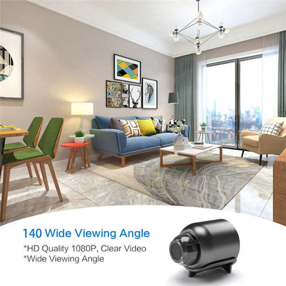 Mini WiFi Camera 1080P Night Vision Motion Alerts Remote Viewing Easy App Setup Home Security 2025