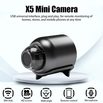 Mini WiFi Camera 1080P Night Vision Motion Alerts Remote Viewing Easy App Setup Home Security 2025