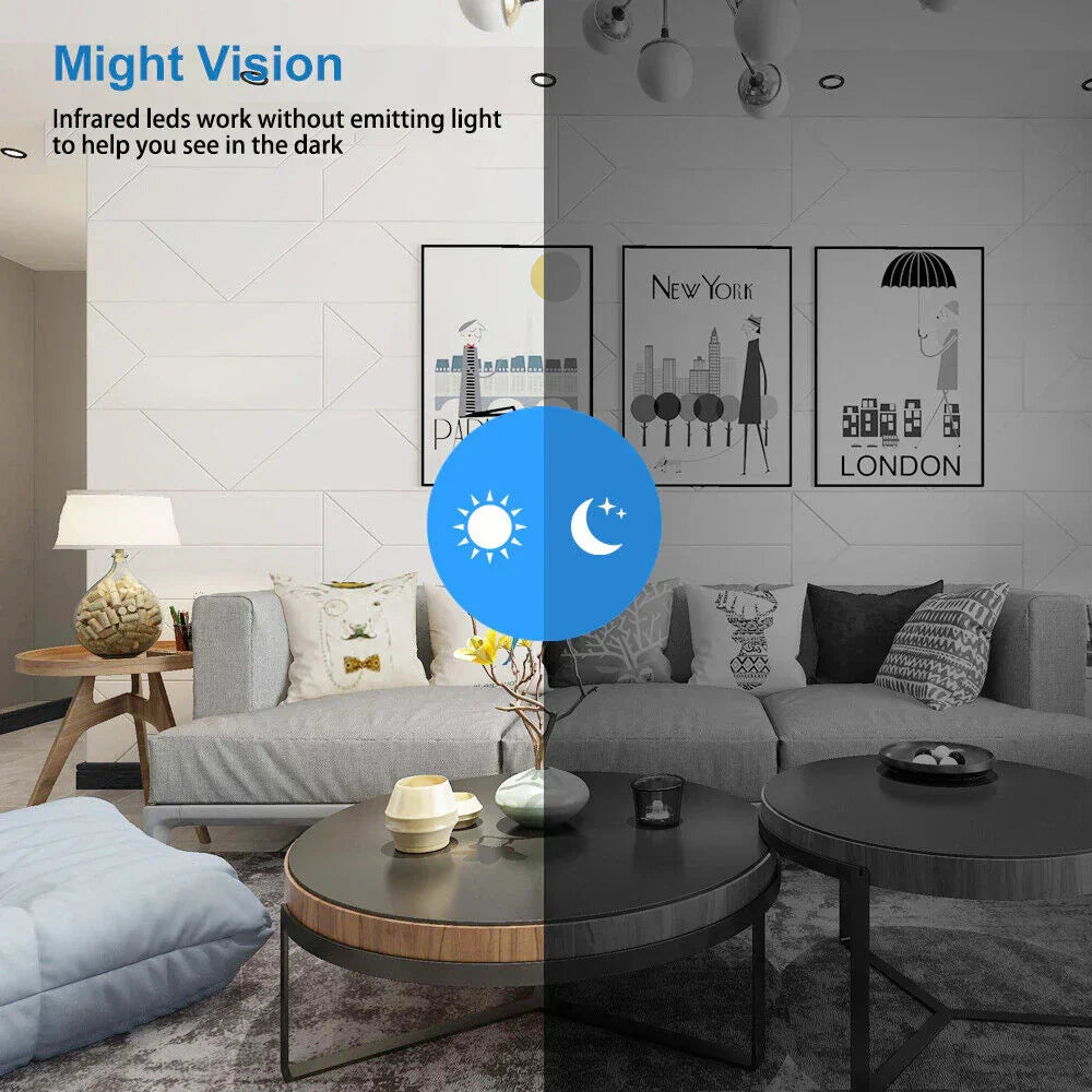 Mini WiFi Camera 1080P Night Vision Motion Alerts Remote Viewing Easy App Setup Home Security 2025
