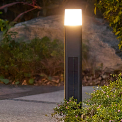 Modern 3 - Sided Solar Triangle LED Outdoor Pathway Bollard Light - Flare Shack