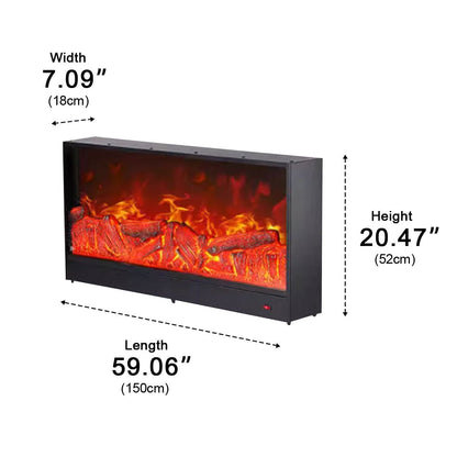 Modern 3D LED Flame Wall Fireplace Light Ambient Lighting