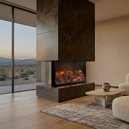Modern 3D LED Flame Wall Fireplace Light Ambient Lighting