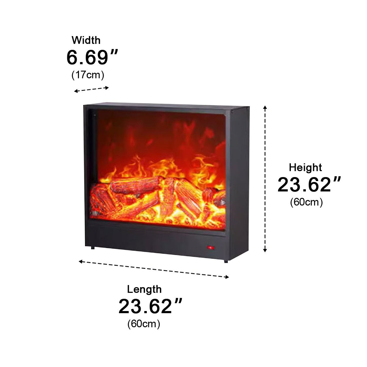 Modern 3D LED Flame Wall Fireplace Light Ambient Lighting