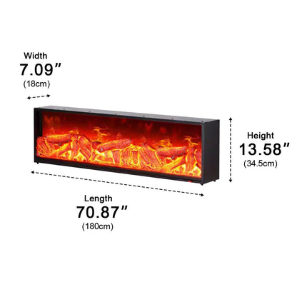 Modern 3D LED Flame Wall Fireplace Light Ambient Lighting