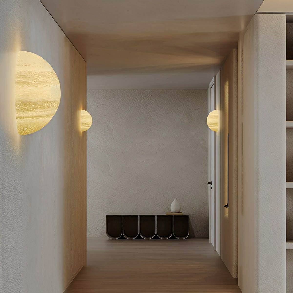 Modern 3D Moon Jupiter Planet LED Indoor Wall Lights - Flare Shack