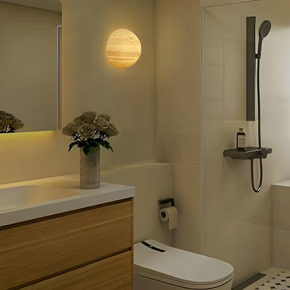 Modern 3D Moon Jupiter Planet LED Indoor Wall Lights - Flare Shack
