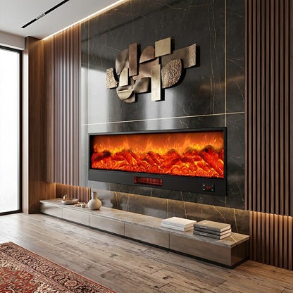 Modern 3D Simulated LED Flame Electric Fireplace Wall Heater - Flare Shack